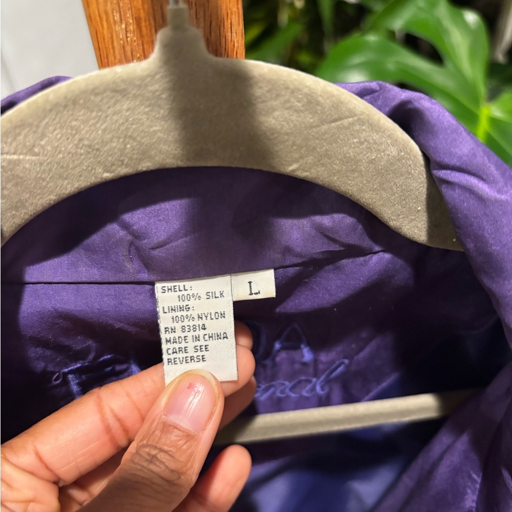 FUDA Silk Vintage Purple Women's Jacket - Picture 2 of 4